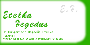 etelka hegedus business card